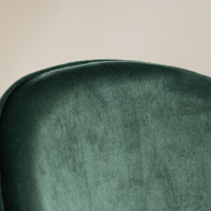 Velvet – Chaise de salle à manger – Noir, Vert – 55 x 76 x 49 cm