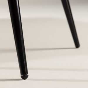 Velvet – Chaise de salle à manger – Noir, Vert – 55 x 76 x 49 cm