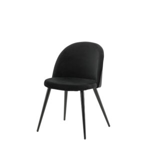 Velvet – Chaise de salle à manger – Noir – 56,5 x 76 x 49 cm