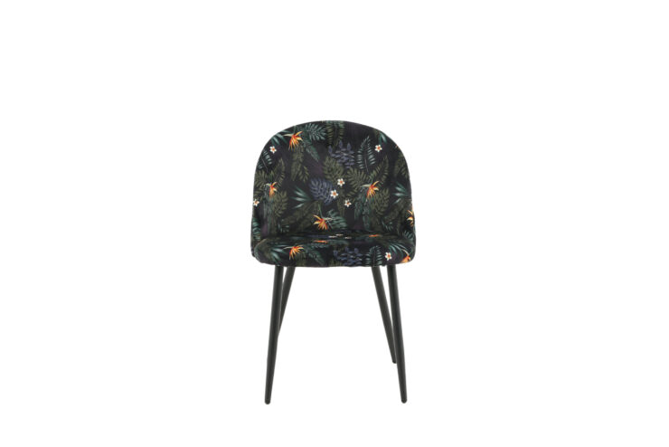 Velvet – Chaise de salle à manger – Noir – 57 x 77 x 50 cm