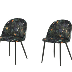 Velvet – Chaise de salle à manger – Noir – 57 x 77 x 50 cm