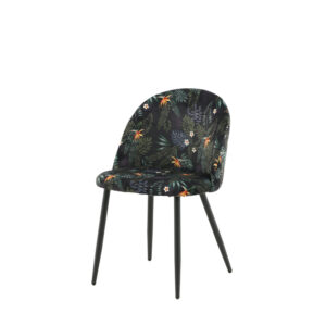 Velvet – Chaise de salle à manger – Noir – 57 x 77 x 50 cm