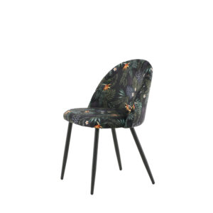 Velvet – Chaise de salle à manger – Noir – 57 x 77 x 50 cm