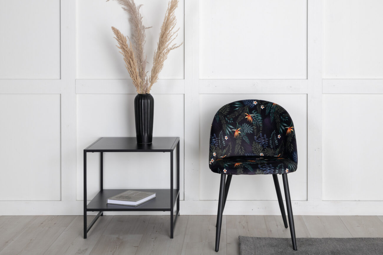 Velvet – Chaise de salle à manger – Noir – 57 x 77 x 50 cm