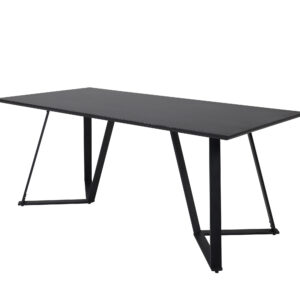 Marina – Table à manger rectangulaire – Noir – 180 x 90 cm