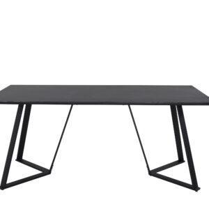 Marina – Table à manger rectangulaire – Noir – 180 x 90 cm