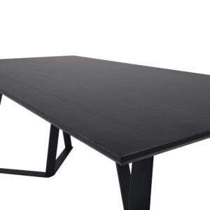 Marina – Table à manger rectangulaire – Noir – 180 x 90 cm
