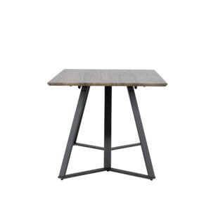 Marina – Table à manger rectangulaire – Noir, Gris, Naturel – 180 x 90 cm