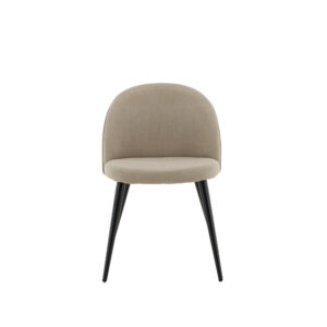 Velvet – Chaise de salle à manger – Beige, Noir – 57 x 77 x 50 cm