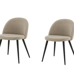 Velvet – Chaise de salle à manger – Beige, Noir – 57 x 77 x 50 cm
