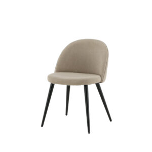 Velvet – Chaise de salle à manger – Beige, Noir – 57 x 77 x 50 cm