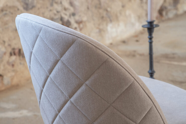 Velvet – Chaise de salle à manger – Beige, Noir – 57 x 77 x 50 cm