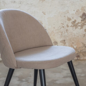 Velvet – Chaise de salle à manger – Beige, Noir – 57 x 77 x 50 cm