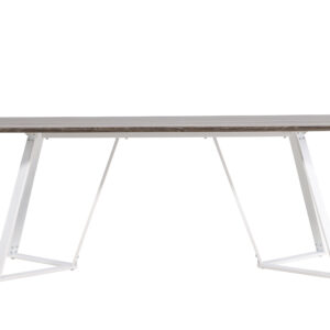 Marina – Table à manger rectangulaire – Gris, Blanc – 180 x 90 cm