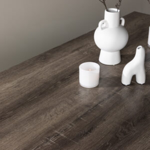 Marina – Table à manger rectangulaire – Gris, Blanc – 180 x 90 cm