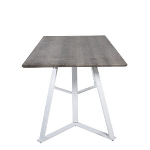 Marina – Table à manger rectangulaire – Gris, Blanc – 180 x 90 cm