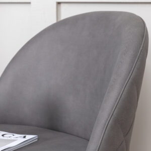 Velvet – Chaise de salle à manger – Noir, Gris – 55 x 76 x 50 cm