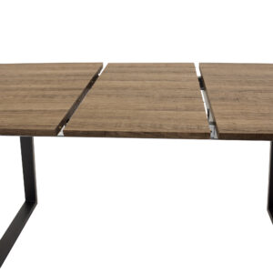Inca – Table à manger rectangulaire – Noir, Naturel, Noyer – 160 x 85 cm