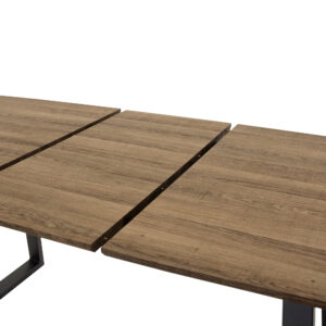 Inca – Table à manger rectangulaire – Noir, Naturel, Noyer – 160 x 85 cm