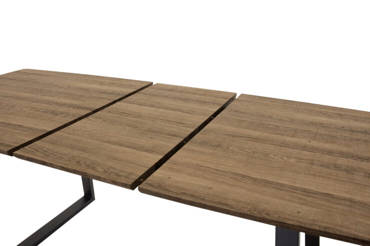 Inca – Table à manger rectangulaire – Noir, Naturel, Noyer – 160 x 85 cm