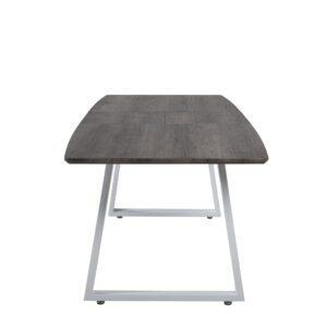 Inca – Table à manger rectangulaire – Gris, Blanc, Naturel – 160 x 85 cm