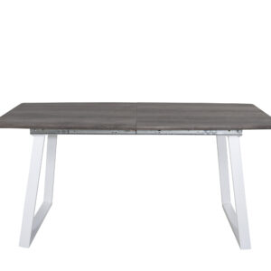 Inca – Table à manger rectangulaire – Gris, Blanc, Naturel – 160 x 85 cm