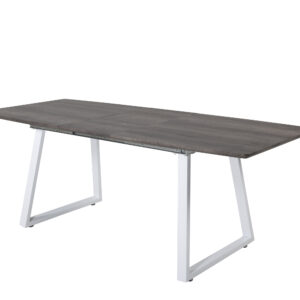 Inca – Table à manger rectangulaire – Gris, Blanc, Naturel – 160 x 85 cm