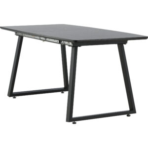 Inca – Table à manger rectangulaire – Noir – 160 x 85 cm