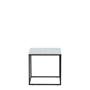 Estelle – Table d&rsquo;appoint – Noir, Blanc – 50 x 50 cm