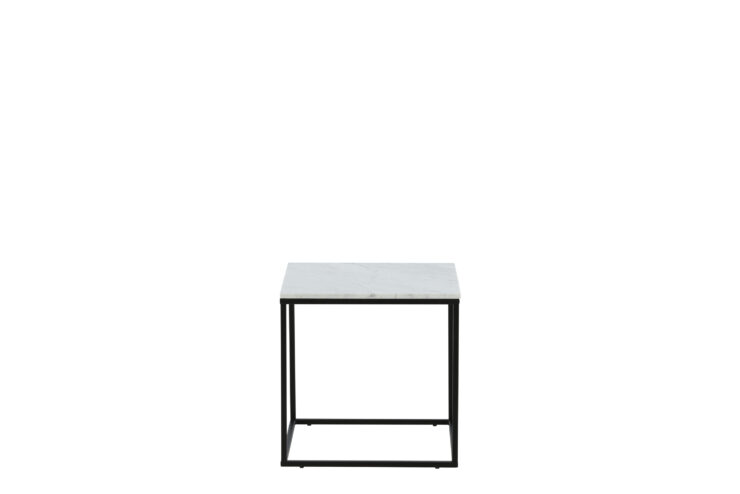 Estelle – Table d'appoint – Noir, Blanc – 50 x 50 cm