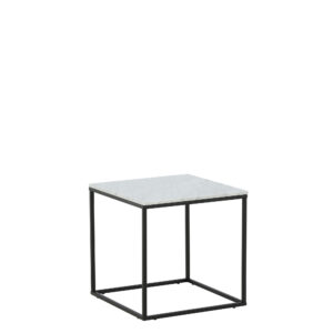 Estelle – Table d&rsquo;appoint – Noir, Blanc – 50 x 50 cm