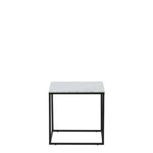 Estelle – Table d&rsquo;appoint – Noir, Blanc – 50 x 50 cm