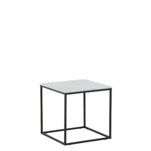 Estelle – Table d&rsquo;appoint – Noir, Blanc – 50 x 50 cm