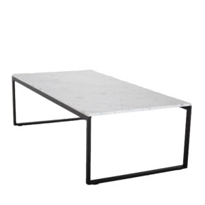 Estelle – Table basse – Noir, Blanc – 120 x 60 cm