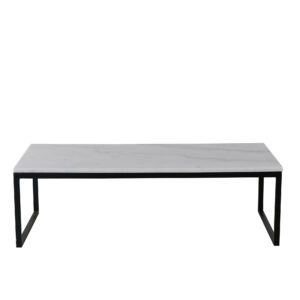 Estelle – Table basse – Noir, Blanc – 120 x 60 cm