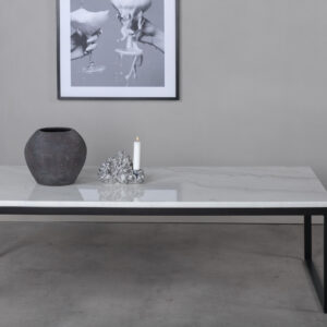 Estelle – Table basse – Noir, Blanc – 120 x 60 cm