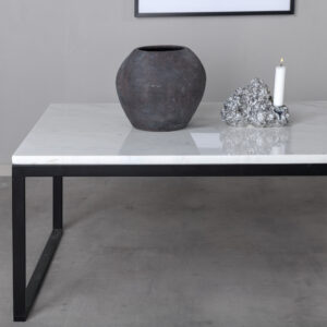 Estelle – Table basse – Noir, Blanc – 120 x 60 cm