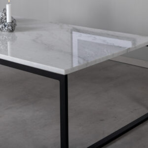 Estelle – Table basse – Noir, Blanc – 120 x 60 cm