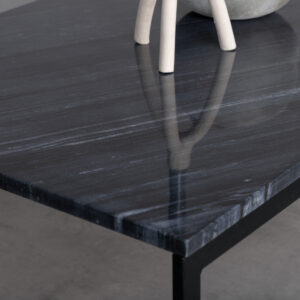 Estelle – Table basse – Gris, Noir – 120 x 60 cm