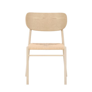 Polly – Chaise de salle à manger – Beige, Blanchi – 50 x 80 x 45 cm