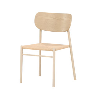 Polly – Chaise de salle à manger – Beige, Blanchi – 50 x 80 x 45 cm