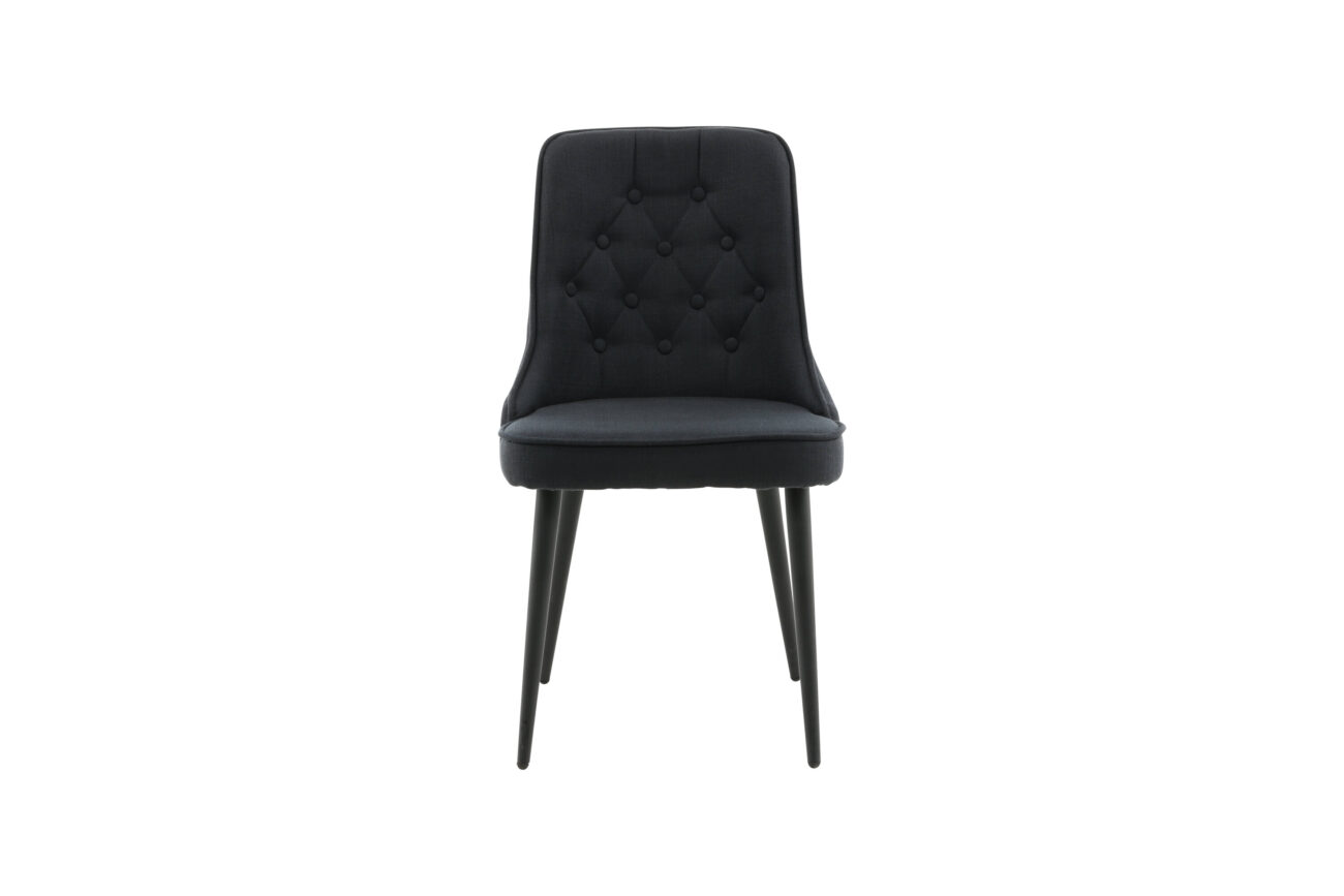 Velvet Deluxe – Chaise de salle à manger – Noir – 66 x 89 x 50 cm