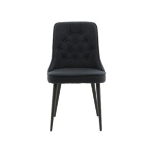 Velvet Deluxe – Chaise de salle à manger – Noir – 66 x 89 x 50 cm