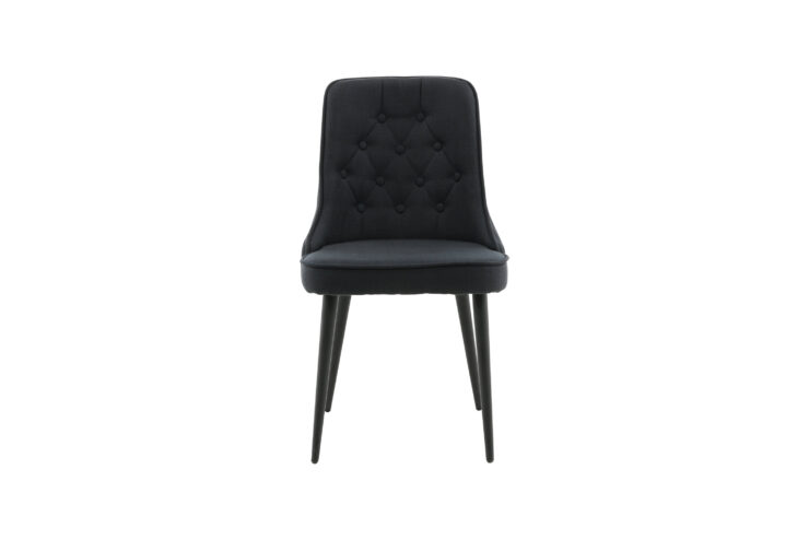 Velvet Deluxe – Chaise de salle à manger – Noir – 66 x 89 x 50 cm