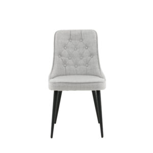 Velvet Deluxe – Chaise de salle à manger – Noir, Gris clair, Gris – 66 x 89 x 50 cm