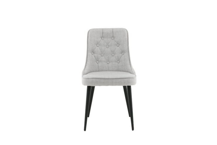 Velvet Deluxe – Chaise de salle à manger – Noir, Gris clair, Gris – 66 x 89 x 50 cm