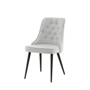 Velvet Deluxe – Chaise de salle à manger – Noir, Gris clair, Gris – 66 x 89 x 50 cm