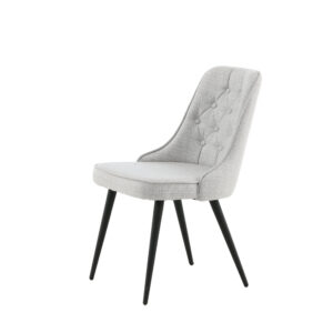 Velvet Deluxe – Chaise de salle à manger – Noir, Gris clair, Gris – 66 x 89 x 50 cm