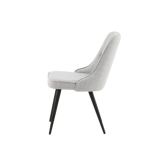 Velvet Deluxe – Chaise de salle à manger – Noir, Gris clair, Gris – 66 x 89 x 50 cm