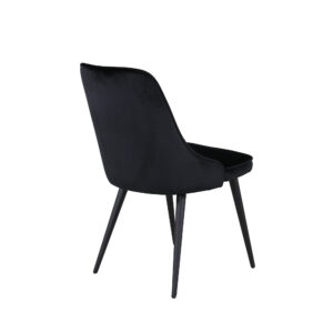 Velvet Deluxe – Chaise de salle à manger – Noir – 66 x 89 x 50 cm